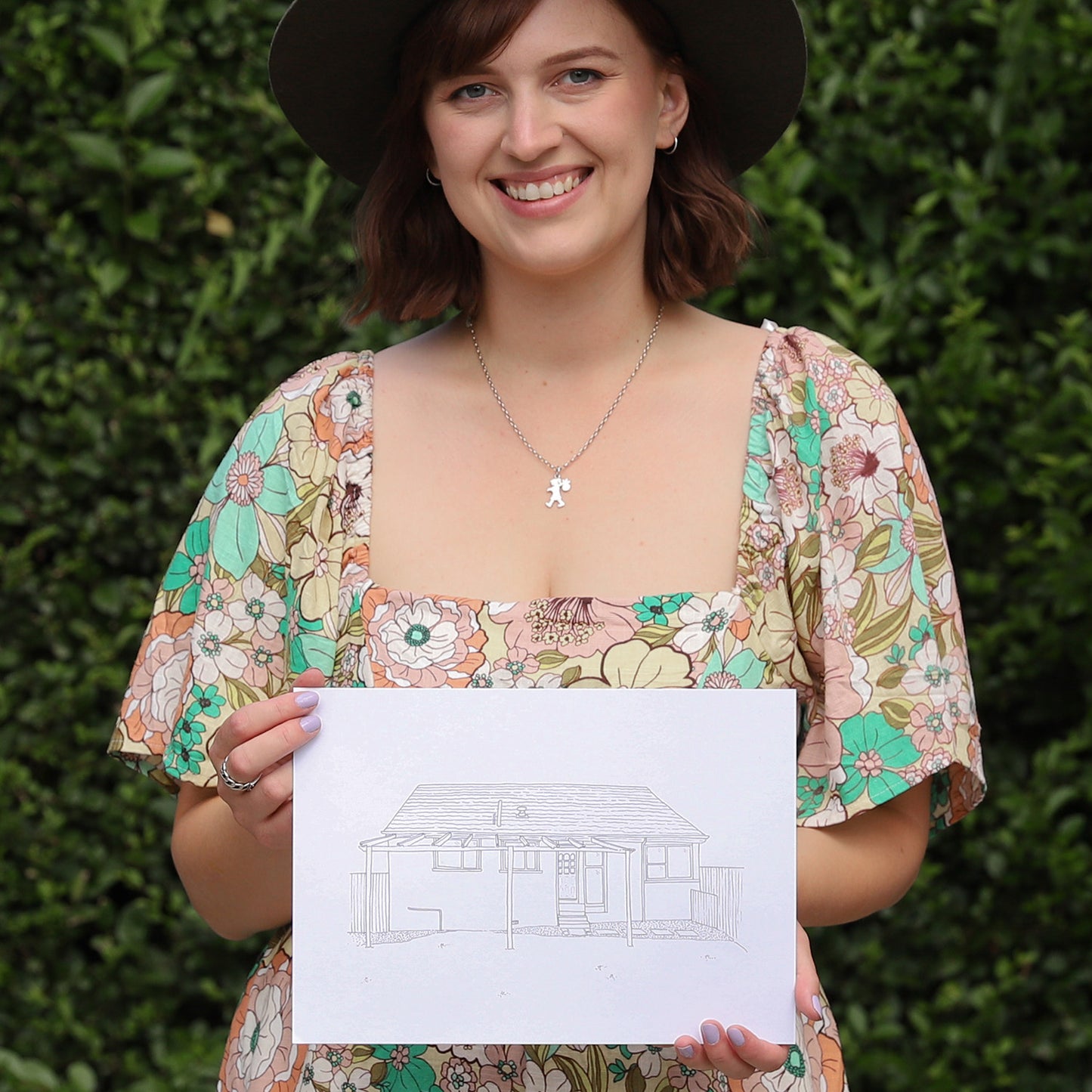 Medium Black Ink Illustration