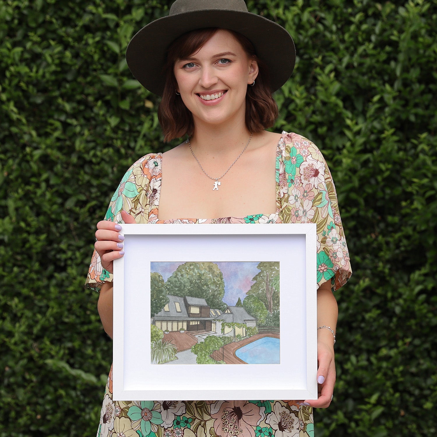 Medium Watercolour Home Illustration