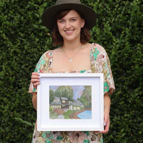 Medium Watercolour Home Illustration