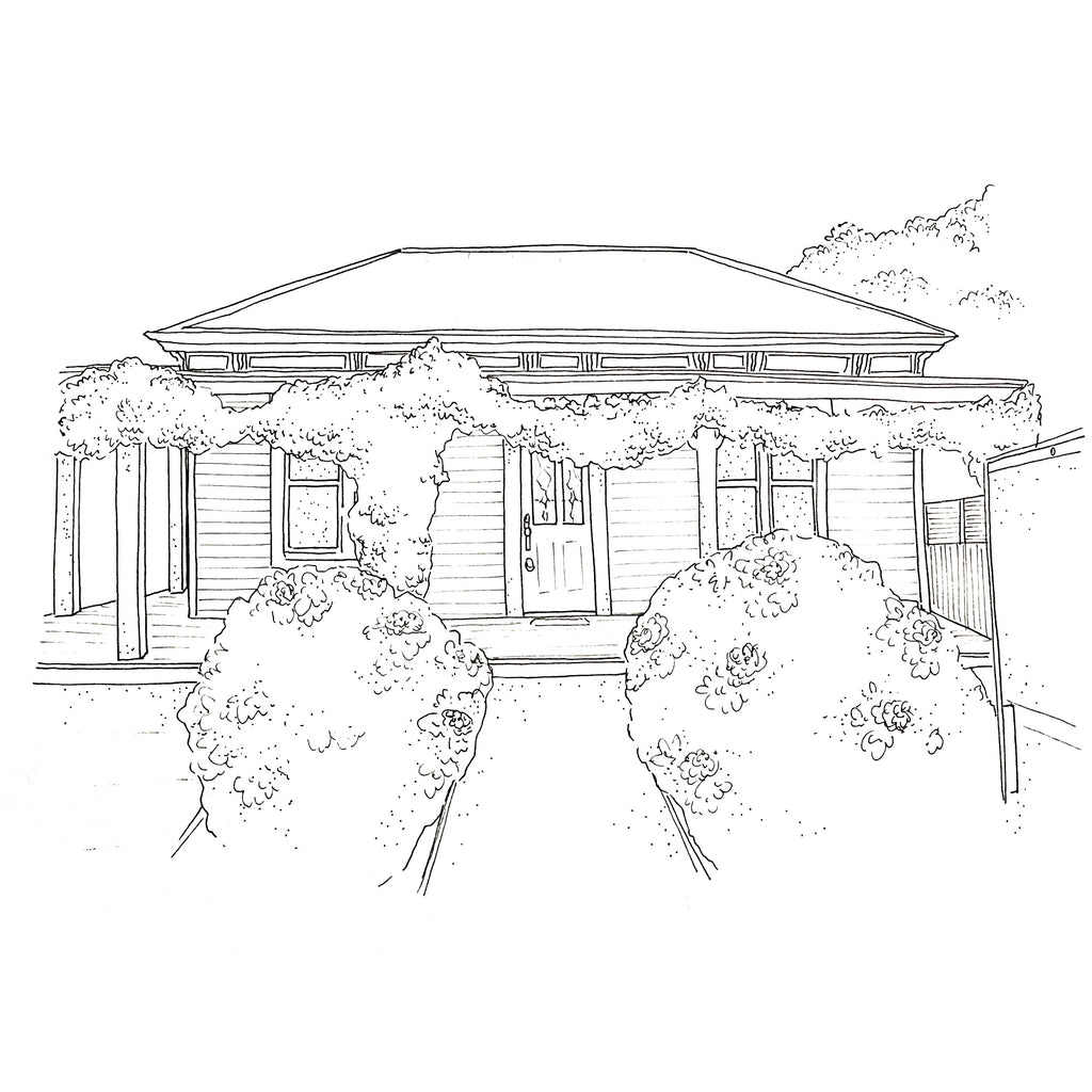 Medium Black Ink Illustration