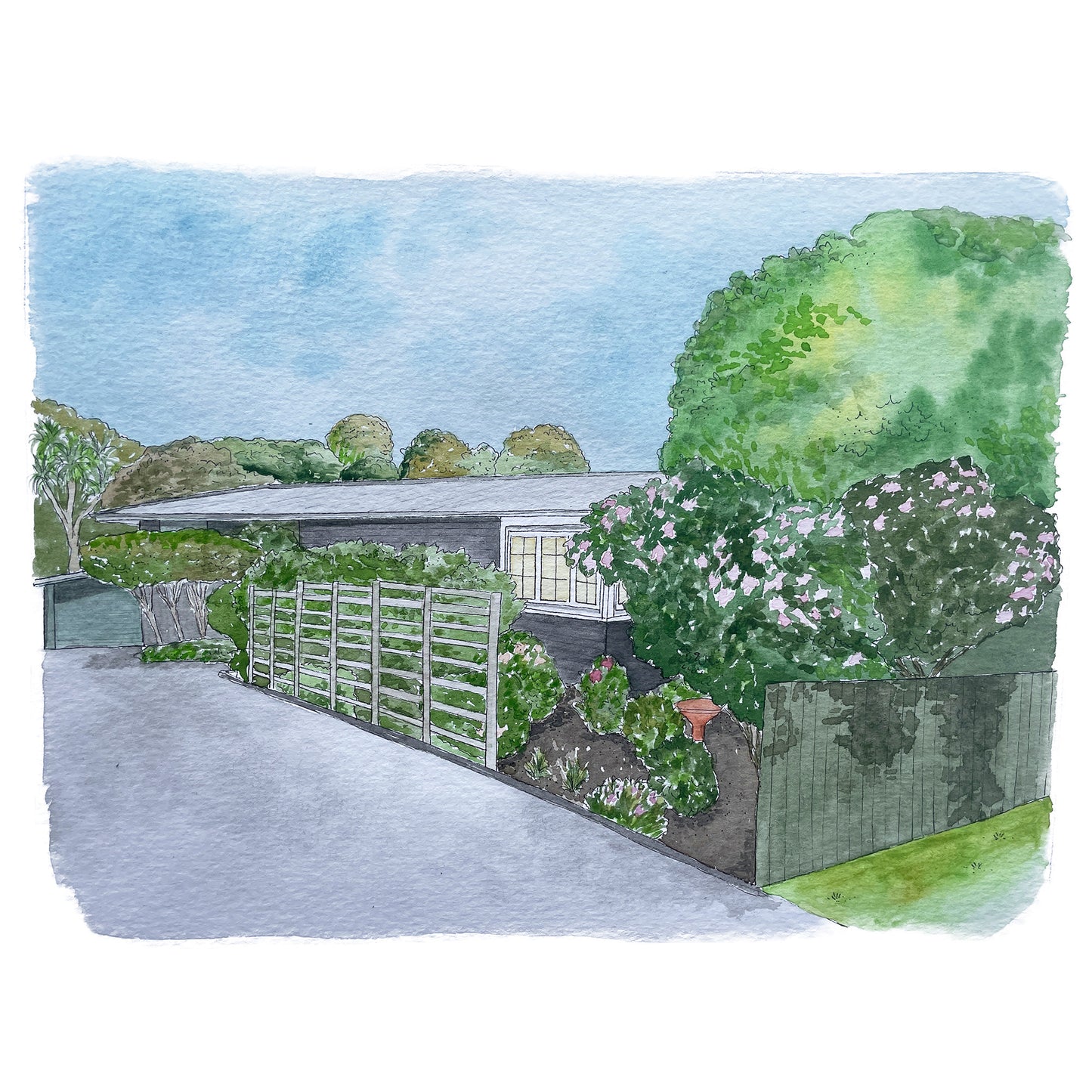 Small Watercolour Home Illustration